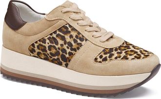 Johnston & Murphy Gracie Suede & Haircalf Sneaker