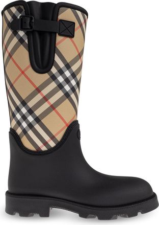 Burberry Plaid Pattern Rain Boots