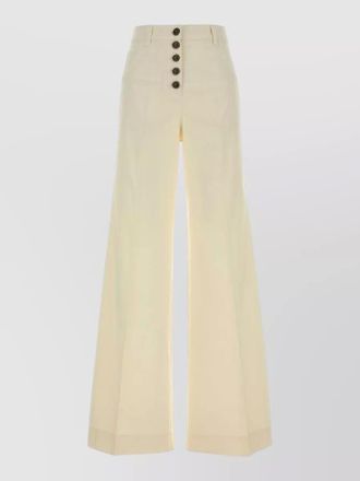 Etro stretch cotton wide-leg trousers