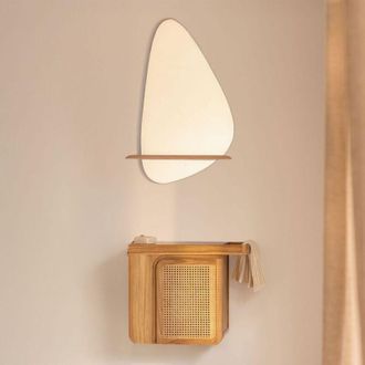 Sklum Conjunto De Mueble De Ba&ntilde;o Suspendido En Madera De Teca Georgy Sklum