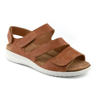 Ziera Womens Bonny W Sandals In Tan/ White Sole Leather