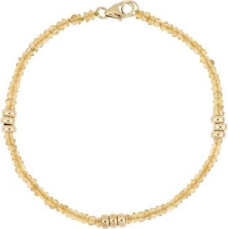 Bony Levy Iris Citrine Bead Bracelet in 14Ky at Nordstrom Rack, Size 7