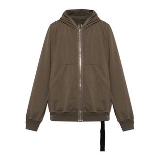 Rick Owens Zip-throughs, male, Brown, Size: L Hooded Sweatshirt