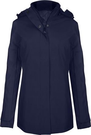 Kariban Womens/Ladies Hooded Parka Jacket (XXL) (Navy)