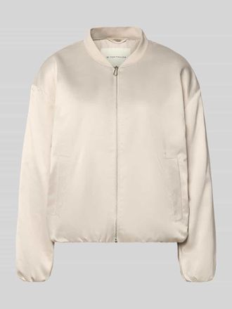 Tom Tailor Regular Fit Blouson mit College-Kragen in Sand, Gr&ouml;&szlig;e XXXL
