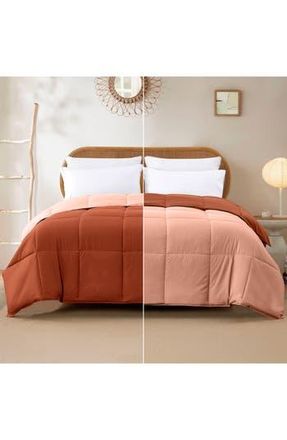 Modern Threads Down Alternative Reversible Comforter in Rusty/clay at Nordstrom Rack, Size Queen