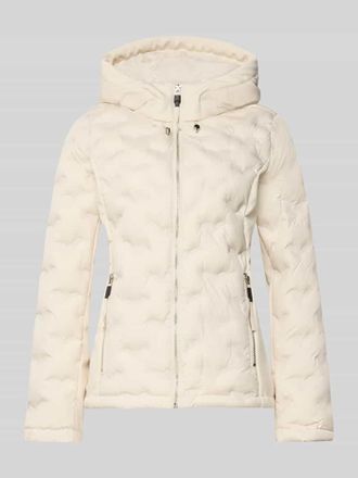 s.Oliver Red Label Regular Fit Steppjacke mit Kapuze in Kitt, Gr&ouml;&szlig;e 32