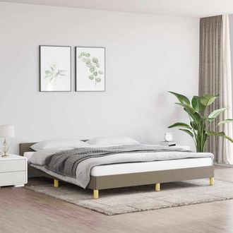 vidaXL Cama Sin Colch&oacute;n Tela Gris Taupe 160x200 Cm Vidaxl