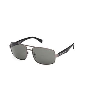 BMW Rechthoekige metalen zonnebril - Heren - Accessoires - Grijs - Maat: 59 MM