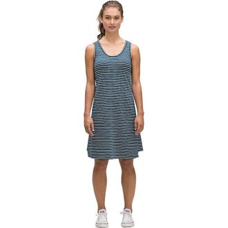 Nau Womens Astir Tank Stripe Dress - Small - Lagoon Stripe