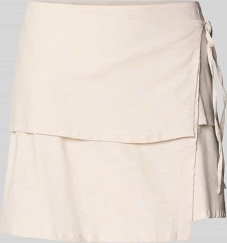 Jack & Jones Minirock mit Leinen-Anteil Modell Sina in Beige, Gr&ouml;&szlig;e XL