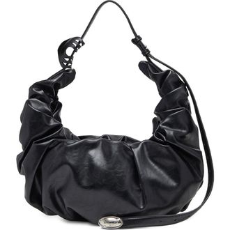 Diesel Grab-D Large Faux Leather Hobo Shoulder Bag in Black at Nordstrom