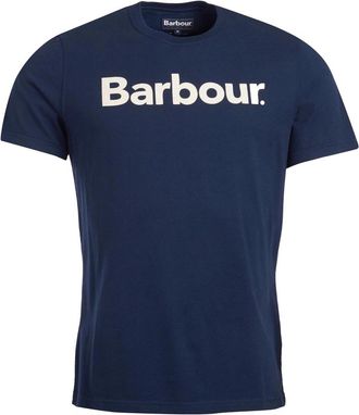 Barbour Logo T-Shirt in New Navy - Heren - T-shirts - Blauw - L - Katoen - Tops