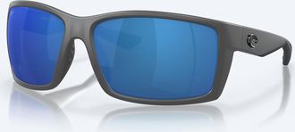 Costa Unisex Reefton Polarized Sunglasses In Matte Gray Frame Blue Mirror