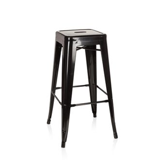 hjh OFFICE taburete de bar Metal Negro