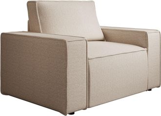 Vente-Unique Sill&oacute;n de tela beige AMELIA