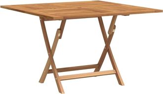 vidaXL Mesa De Jard&iacute;n Plegable Madera Maciza De Teca 110x110x75 Cm Vidaxl