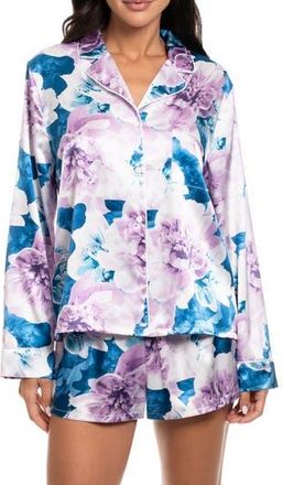 In Bloom by Jonquil Catelin Floral Short Pajamas in Blue Floral at Nordstrom Rack, Size X-Large
