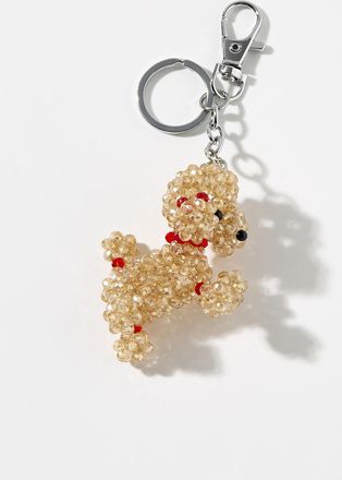 Simons Womens Beaded poodle keychain charm