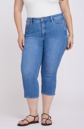NYDJ Chloe Side Slit Capri Jeans in Blue Paradise at Nordstrom, Size 14W