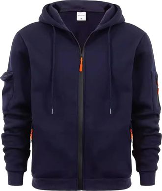 Generic men Presents TodayS Deals Hoodies for Men Uk Zip up Long Sleeve Pullover Tops Comfortable Drawstring Hooded Sweatshirts With Pockets men Casual Deals 