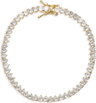 SHYMI Round Cubic Zirconia Tennis Bracelet in Gold at Nordstrom