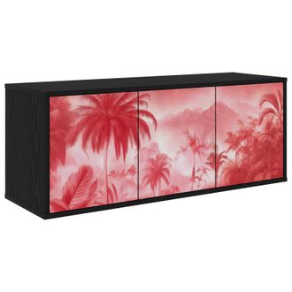 vidaXL Mobile Tv Da Parete Aachen 102 X 33 X 40 Cm Rovere Nero Vidaxl