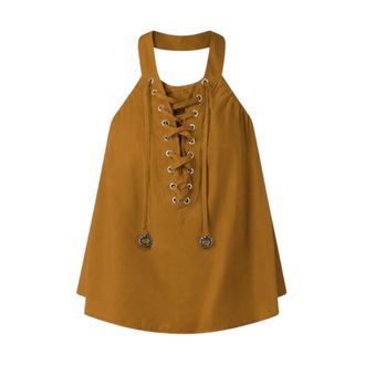 Pinko Pinko, Dames, Tops, Bruin, Maat: S Katoen