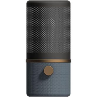 Belid Jazz L&aacute;mpara De Mesa Cil&iacute;ndrica Azul, Negro Plano, Pie De L&aacute;mpara De Encendido 1x E27