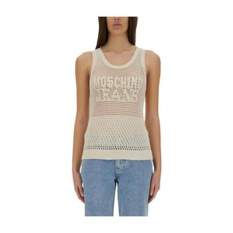 Moschino Sleeveless Tops - female - Moschino - Sleeveless Tops - Beige - XS - Tops