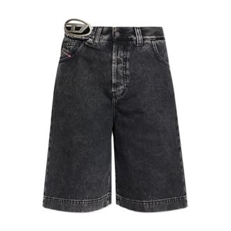 Diesel Shorts Zwart - Dames - Denim shorts - Zwart - W25 - Denim - Korte Broeken