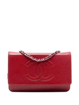 Chanel 2012 CC Caviar Wallet On Chain crossbody bag - women - Caviar Leather - One Size - Red