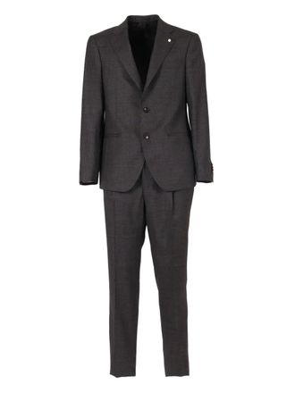 Luigi Bianchi Mantova single-breasted wool suit - men - Virgin Wool - 48 - Black