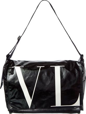 Valentino Patent Messenger Bag