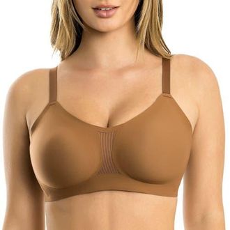 Affinitas Simplicity Seamless Wire-Free Bra in Mocha at Nordstrom, Size X-Large