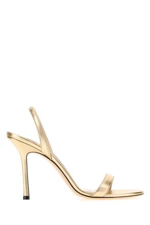 Jimmy Choo London Gold Solid Jenn Heels