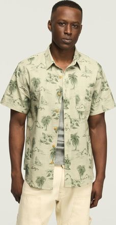Lucky Brand Mens Short Sleeve Printed San Gabriel Shirt