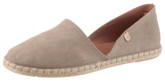 Verbenas Espadrille VERBENAS CARMEN SERRAJE, Damen, Gr. 36, braun (hellbraun), Veloursleder, unifarben, Schuhe Espadrille, Schlupfschuh, Sommerschuh, Loafer mi