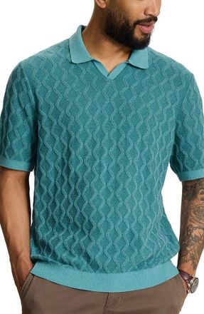 Tommy Bahama Ocean Waters Short Sleeve Polo in Blue Chaise at Nordstrom, Size Xxx-Large
