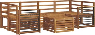 vidaXL Conjunto De Sof&aacute;s De Exterior 7 Uds. Natural Vidaxl