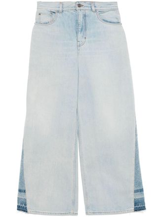 Chlo&eacute; high-rise wide-leg jeans - women - Polyester/Cotton/Calf Leather/Cotton - 29 - Blue