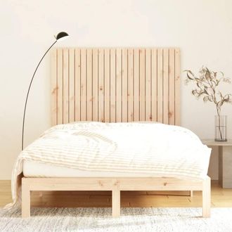 Berkfield Home Wall Headboard 140x3x110 cm Solid Wood Pine in Light Tan | Size: 140 x 3 x 110 cm