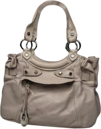 Emilio Pucci Pre-owned Shoulder Bag - Dames - Vintage Schoudertas - Beige - ONE Size - Leer - Vintage