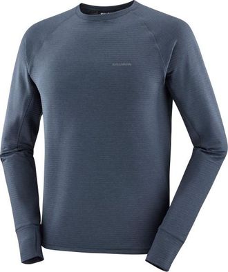 Salomon Essential Lightwarm CN Fleecepullover f&uuml;r Herren | blau