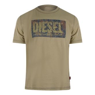 Diesel Heren T-shirt katoen met logo (Pelikaan)