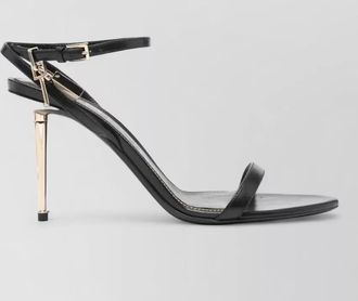 Tom Ford leather padlock pointed-heel sandals
