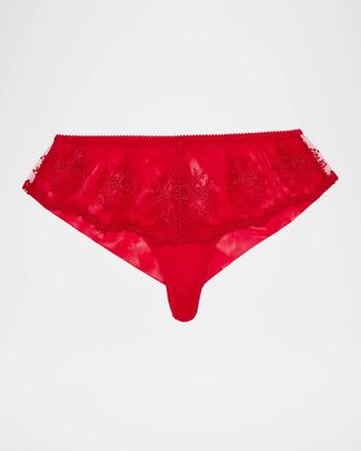 Simone P&eacute;r&egrave;le Intrigue Embroidered Tulle Boyshorts