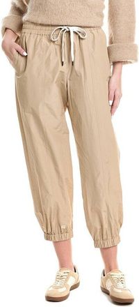 Brunello Cucinelli WomenS Beige Elastic Cuff Casual Trousers, Size M