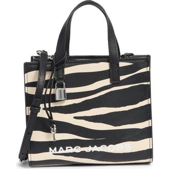 Marc Jacobs Mini Zebra Print Bold Grind Bag in Black/White at Nordstrom Rack