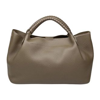 PLINIO VISONA Tassen, Dames, Grijs, ONE Size, Leer, Mia Schoudertas